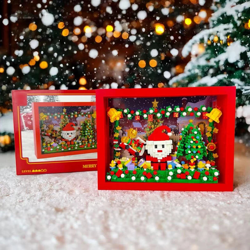 Kerstmis Retro Tv Building Blokken Speelgoed