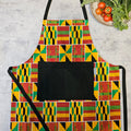 African Print Apron with Pocket | Handmade Kente Print