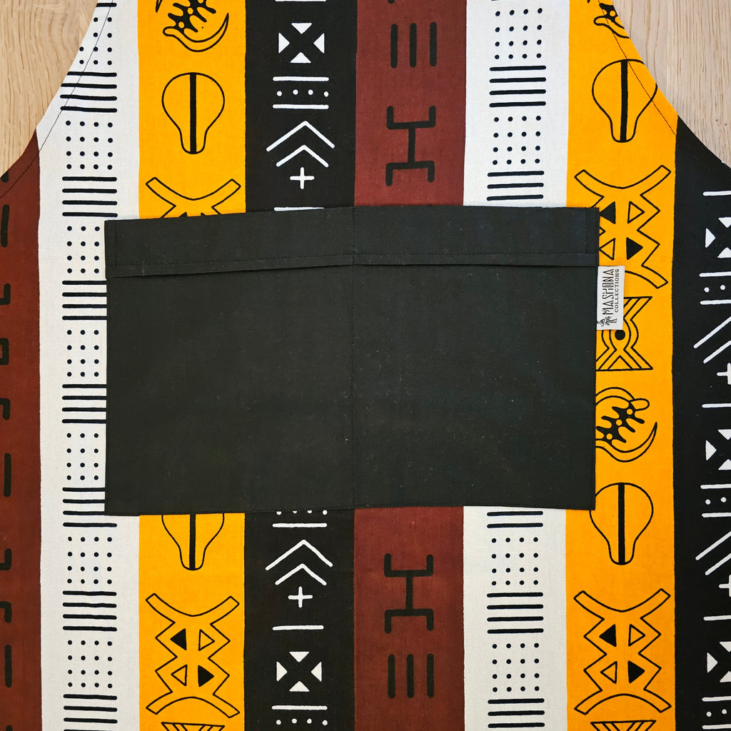 Handmade African Print Apron with Pocket