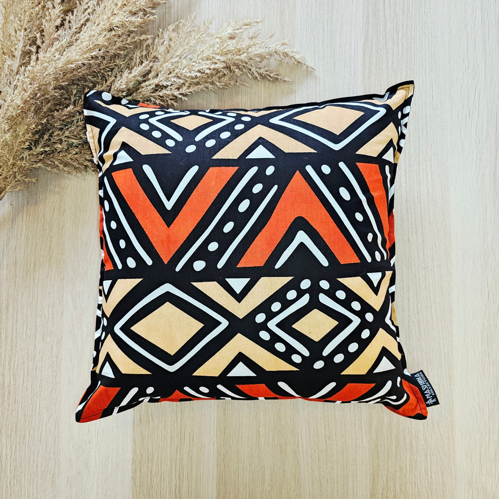 Set of 2 | 4 Cushion Covers |45x45cm | 100% Cotton Wax Ankara Fabric
